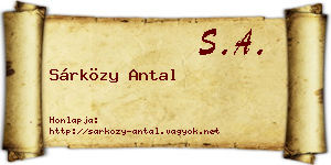 Sárközy Antal névjegykártya